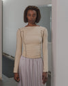 BASERANGE Long Sleeve T-Shirt TTML Collection Ribbed Cotton Portugal BAS-TTML-RB-SP25-HEN YELLOW
